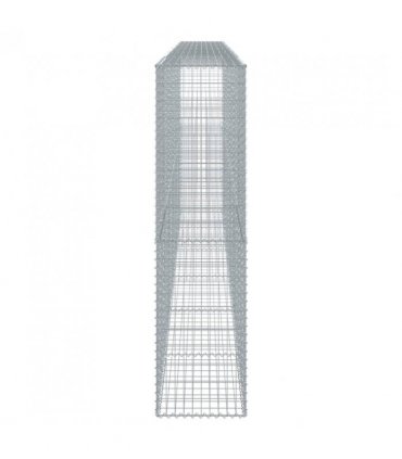 vidaXL Gabion Basket with Cover 600x50x200 cm Galvanised Iron — Size: 600 x 50 x 200 cm