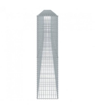 vidaXL Gabion Basket with Cover 1100x50x200 cm Galvanised Iron — Size: 1100 x 50 x 200 cm