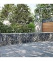 vidaXL Gabion Basket with Cover 300x50x50 cm Galvanised Iron — Size: 300 x 50 x 50 cm