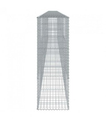 vidaXL Gabion Basket with Cover 1000x50x150 cm Galvanised Iron — Size: 1000 x 50 x 150 cm