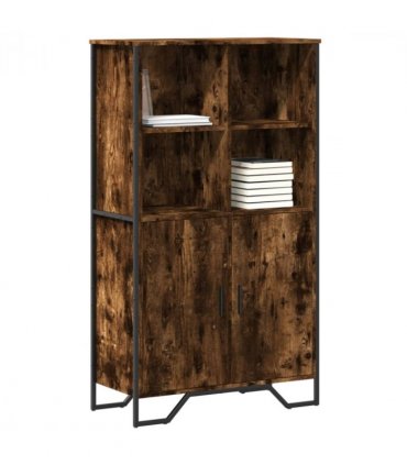 vidaXL Highboard Smoked Oak 79.5x35.5x137.5 cm Engineered wood