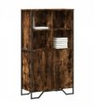 vidaXL Highboard Smoked Oak 79.5x35.5x137.5 cm Engineered wood