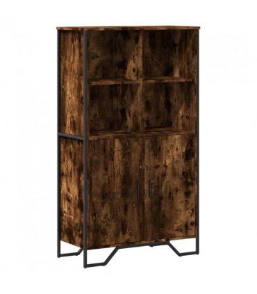 vidaXL Highboard Smoked Oak 79.5x35.5x137.5 cm Engineered wood