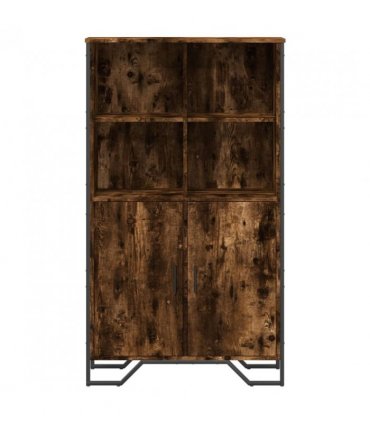 vidaXL Highboard Smoked Oak 79.5x35.5x137.5 cm Engineered wood