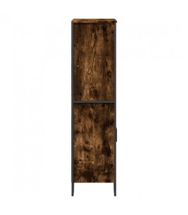 vidaXL Highboard Smoked Oak 79.5x35.5x137.5 cm Engineered wood
