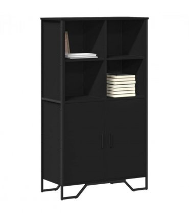 vidaXL Highboard Black 79.5x35.5x137.5 cm Engineered wood