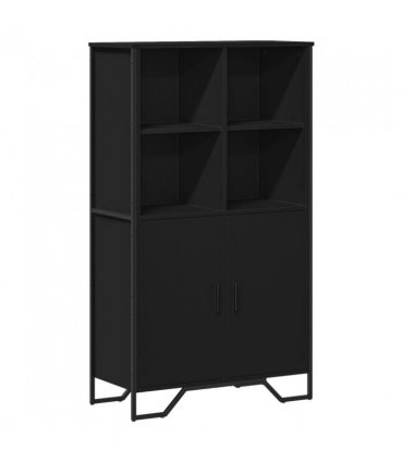 vidaXL Highboard Black 79.5x35.5x137.5 cm Engineered wood