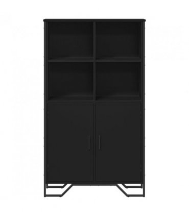 vidaXL Highboard Black 79.5x35.5x137.5 cm Engineered wood