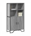 vidaXL Highboard Grey Sonoma 79.5x35.5x137.5 cm Engineered wood