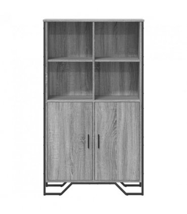 vidaXL Highboard Grey Sonoma 79.5x35.5x137.5 cm Engineered wood