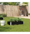vidaXL Garden Planter Black 100x50 cm Solid Wood Pine — Size: 100 x 50 x 21.5 cm