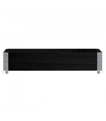 vidaXL Garden Planter Black 100x50 cm Solid Wood Pine — Size: 100 x 50 x 21.5 cm