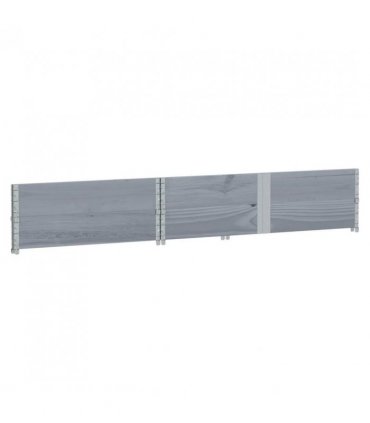 vidaXL Garden Planter Grey 150x100 cm Solid Wood Pine — Size: 150 x 100 x 41 cm