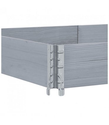 vidaXL Garden Planter Grey 150x100 cm Solid Wood Pine — Size: 150 x 100 x 41 cm