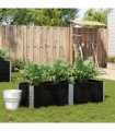 vidaXL Garden Planter Black 150x50 cm Solid Wood Pine — Size: 150 x 50 x 41 cm