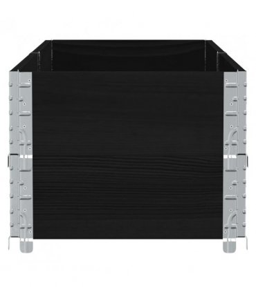 vidaXL Garden Planter Black 150x50 cm Solid Wood Pine — Size: 150 x 50 x 41 cm