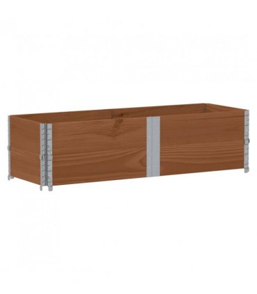 vidaXL Garden Planter Brown 150x50 cm Solid Wood Pine — Colour: dark brown, Size: 150 x 50 x 41 cm