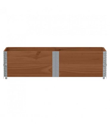 vidaXL Garden Planter Brown 150x50 cm Solid Wood Pine — Colour: dark brown, Size: 150 x 50 x 41 cm