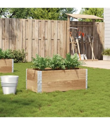 vidaXL Garden Planter 100x50 cm Solid Wood Pine — Colour: natural, Size: 100 x 50 x 41 cm