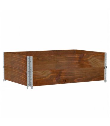 vidaXL Garden Planter Brown 120x80 cm Solid Wood Pine — Colour: dark brown, Size: 120 x 80 x 41 cm