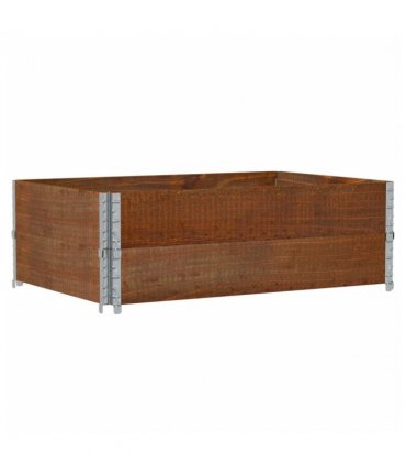 vidaXL Garden Planter Brown 120x80 cm Solid Wood Pine — Colour: dark brown, Size: 120 x 80 x 41 cm