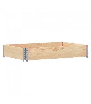 vidaXL Garden Planter 120x80 cm Solid Pine Wood — Colour: natural, Size: 120 x 80 x 21.5 cm