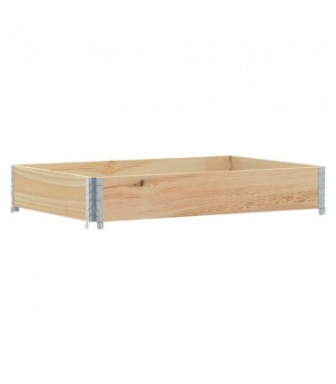 vidaXL Garden Planter 120x80 cm Solid Pine Wood — Colour: natural, Size: 120 x 80 x 21.5 cm