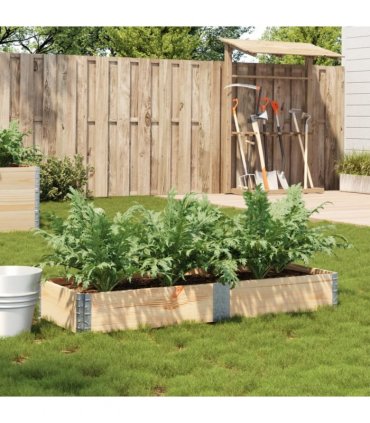 vidaXL Garden Planter 150x50 cm Solid Wood Pine — Colour: natural, Size: 150 x 50 x 21.5 cm