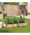 vidaXL Garden Planter 150x50 cm Solid Wood Pine — Colour: natural, Size: 150 x 50 x 21.5 cm