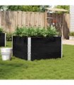 vidaXL Garden Planter Black 100x100 cm Solid Wood Pine — Size: 100 x 100 x 60.5 cm