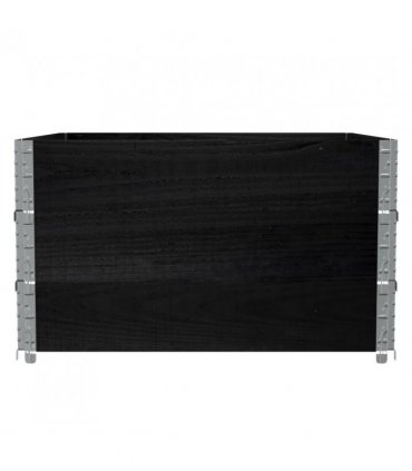 vidaXL Garden Planter Black 100x100 cm Solid Wood Pine — Size: 100 x 100 x 60.5 cm