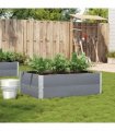 vidaXL Garden Planter Grey 120x80 cm Solid Wood Pine — Size: 120 x 80 x 41 cm