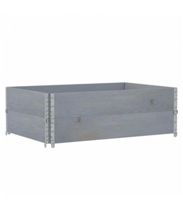 vidaXL Garden Planter Grey 120x80 cm Solid Wood Pine — Size: 120 x 80 x 41 cm