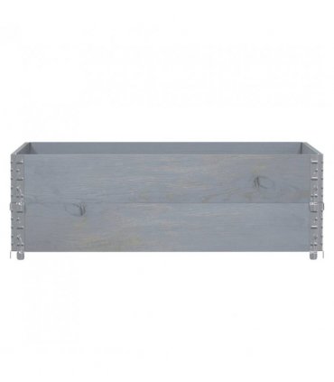 vidaXL Garden Planter Grey 120x80 cm Solid Wood Pine — Size: 120 x 80 x 41 cm