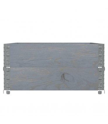 vidaXL Garden Planter Grey 120x80 cm Solid Wood Pine — Size: 120 x 80 x 41 cm