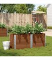 vidaXL Garden Planter Brown 150x50 cm Solid Wood Pine — Colour: dark brown, Size: 150 x 50 x 60.5 cm