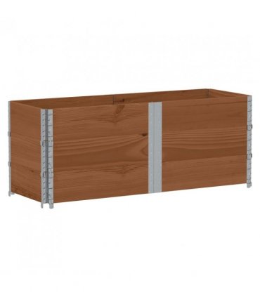 vidaXL Garden Planter Brown 150x50 cm Solid Wood Pine — Colour: dark brown, Size: 150 x 50 x 60.5 cm