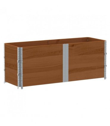 vidaXL Garden Planter Brown 150x50 cm Solid Wood Pine — Colour: dark brown, Size: 150 x 50 x 60.5 cm