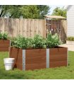 vidaXL Garden Planter Brown 150x100 cm Solid Wood Pine — Colour: dark brown, Size: 150 x 100 x 60.5 cm
