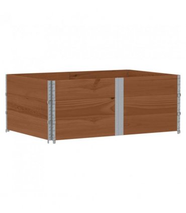 vidaXL Garden Planter Brown 150x100 cm Solid Wood Pine — Colour: dark brown, Size: 150 x 100 x 60.5 cm