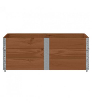 vidaXL Garden Planter Brown 150x100 cm Solid Wood Pine — Colour: dark brown, Size: 150 x 100 x 60.5 cm