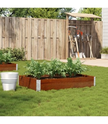 vidaXL Garden Planter Brown 120x80 cm Solid Wood Pine — Colour: dark brown, Size: 120 x 80 x 21.5 cm