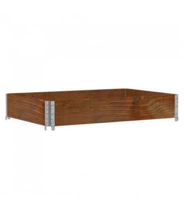 vidaXL Garden Planter Brown 120x80 cm Solid Wood Pine — Colour: dark brown, Size: 120 x 80 x 21.5 cm