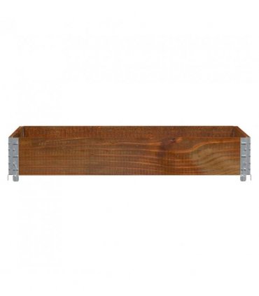 vidaXL Garden Planter Brown 120x80 cm Solid Wood Pine — Colour: dark brown, Size: 120 x 80 x 21.5 cm