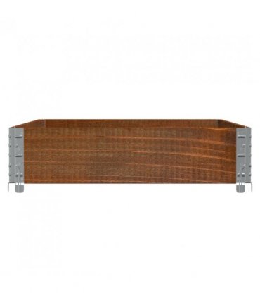 vidaXL Garden Planter Brown 120x80 cm Solid Wood Pine — Colour: dark brown, Size: 120 x 80 x 21.5 cm