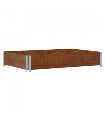 vidaXL Garden Planter Brown 120x80 cm Solid Wood Pine — Colour: dark brown, Size: 120 x 80 x 21.5 cm