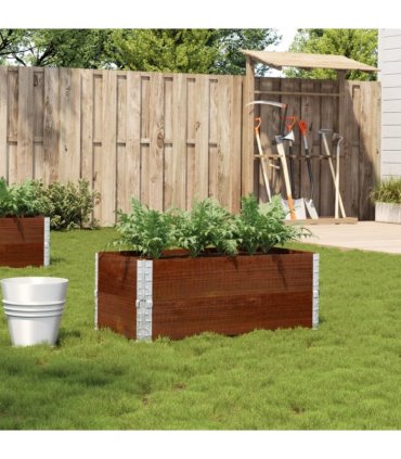 vidaXL Garden Planter Brown 100x50 cm Solid Wood Pine — Colour: dark brown, Size: 100 x 50 x 41 cm