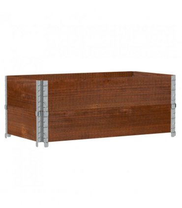 vidaXL Garden Planter Brown 100x50 cm Solid Wood Pine — Colour: dark brown, Size: 100 x 50 x 41 cm