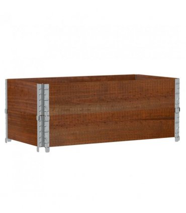 vidaXL Garden Planter Brown 100x50 cm Solid Wood Pine — Colour: dark brown, Size: 100 x 50 x 41 cm