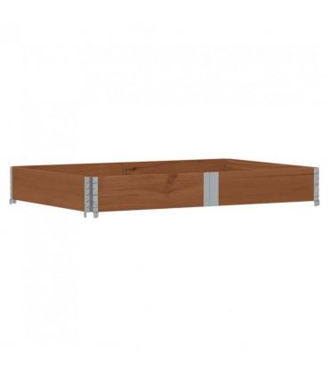 vidaXL Garden Planter Brown 150x100 cm Solid Wood Pine — Colour: dark brown, Size: 150 x 100 x 21.5 cm